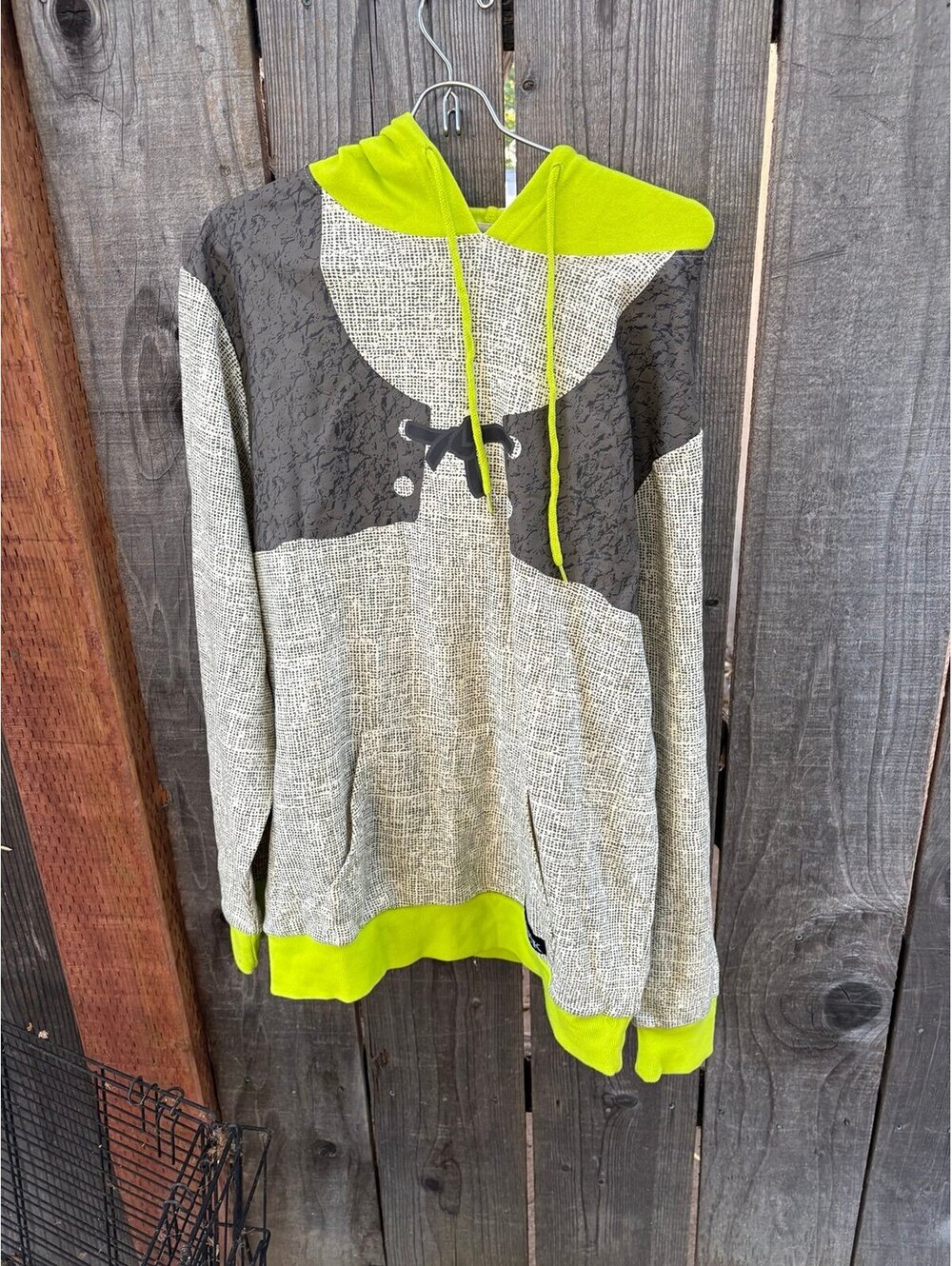 Shrek Costume Pullover Hoodie Sweatshirt With 3D Trumpet Ears On Hood L
